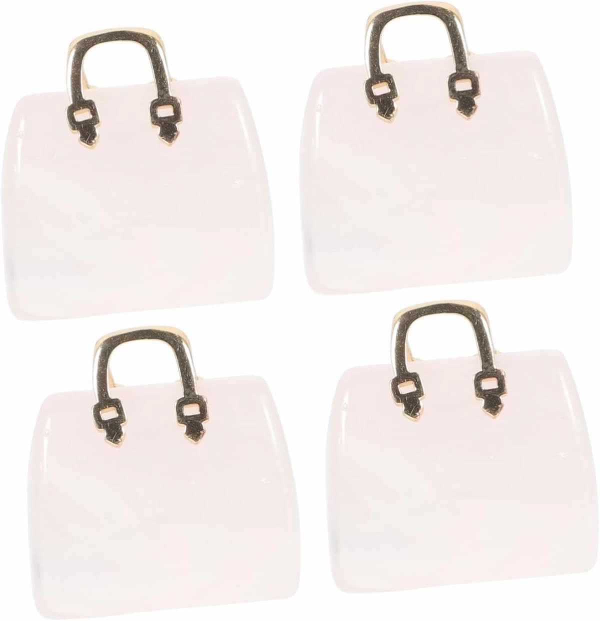 Zerodeko 4pcs Real Crystals Handbag Ornament Crystal Handbag Prop Home Office Decor