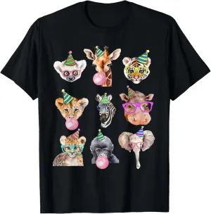 Zoo Animals Wildlife Birthday Party Zoo Day Animals T-Shirt