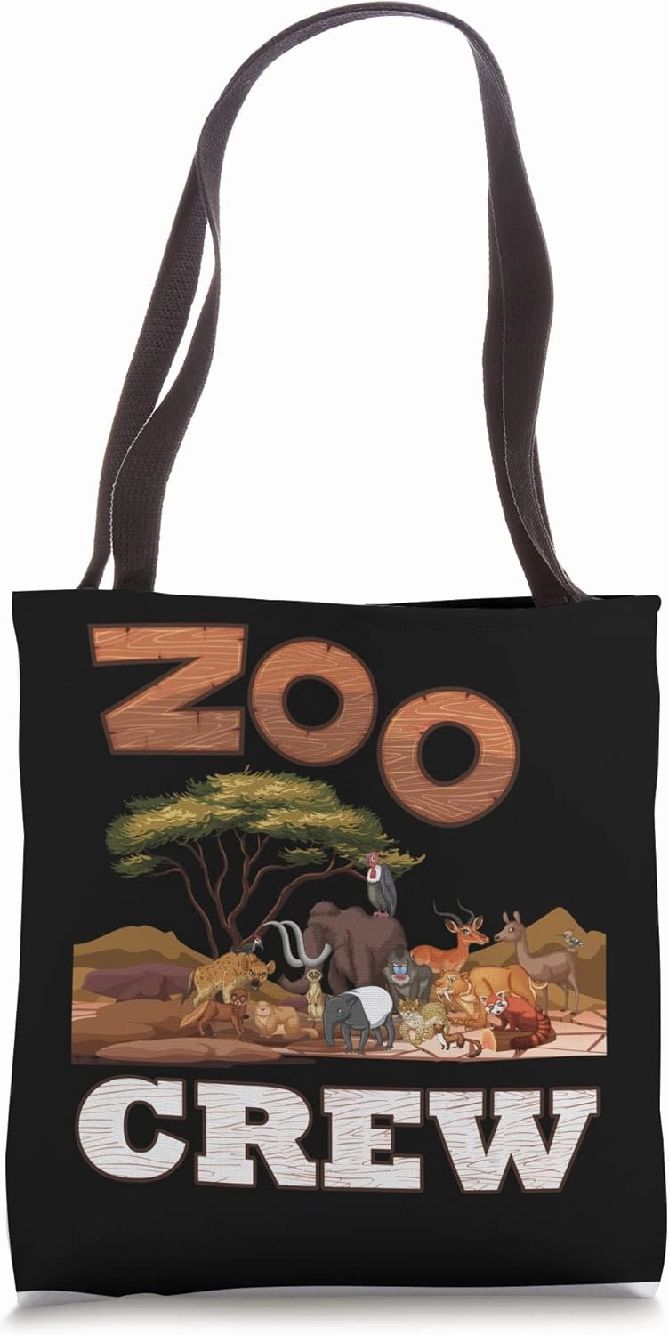 Zoo Safari Crew Squad Animal Team Zoologist Keeper Tote Bag