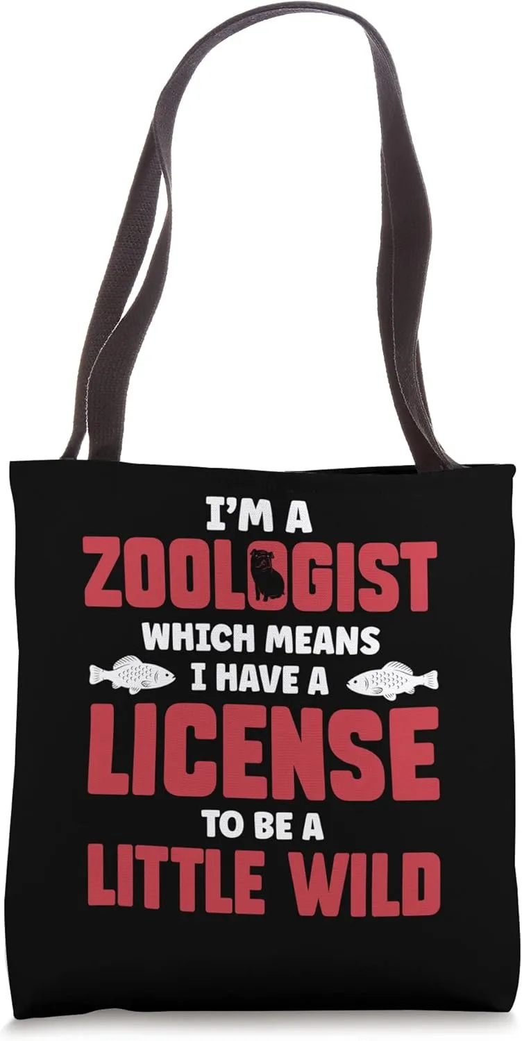 Zoologist Zookeeping Zoo Wildlife Nature Zoology Funny Tote Bag