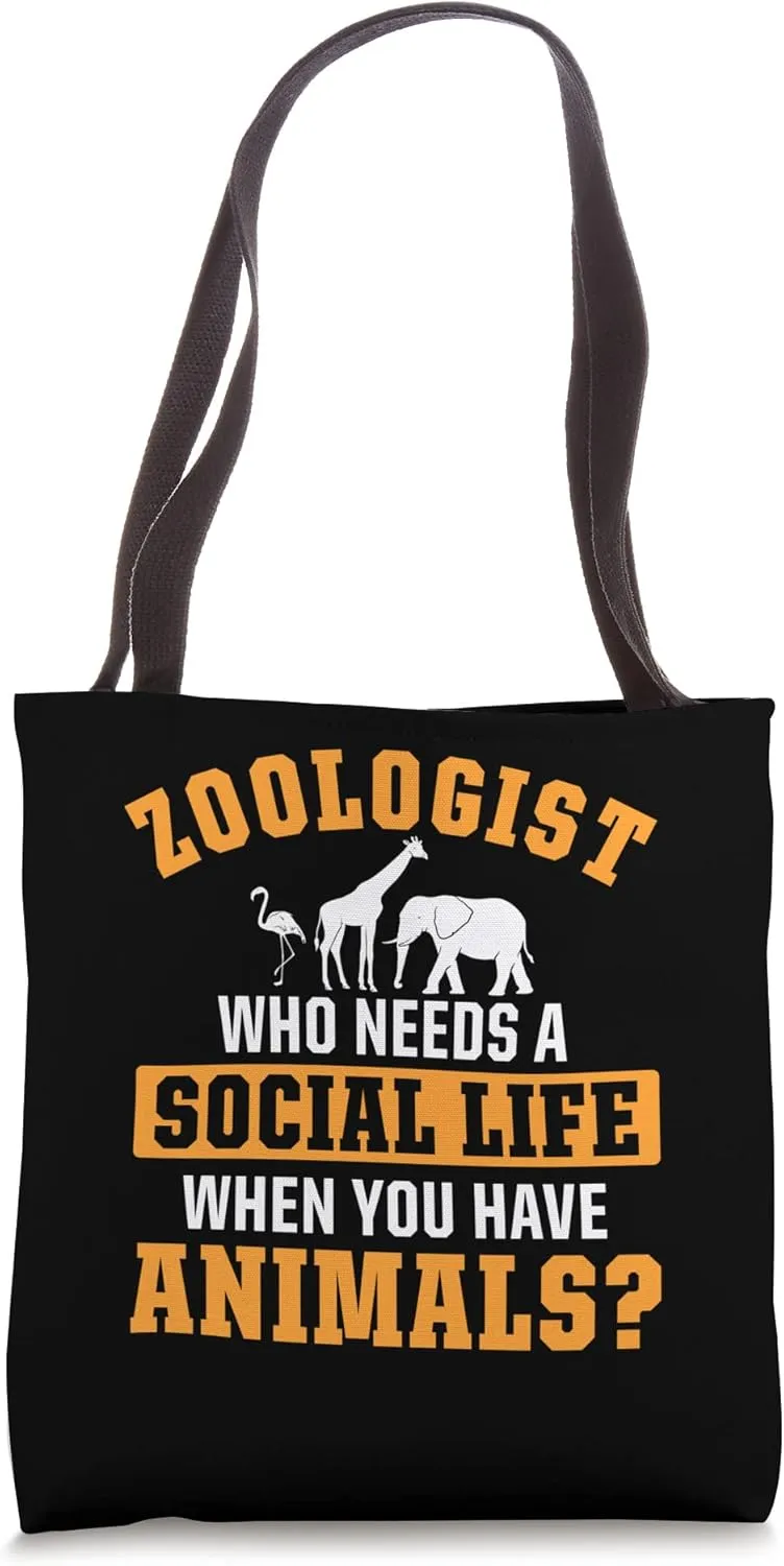 Zoologist Zookeeping Zoo Wildlife Nature Zoology Funny Tote Bag