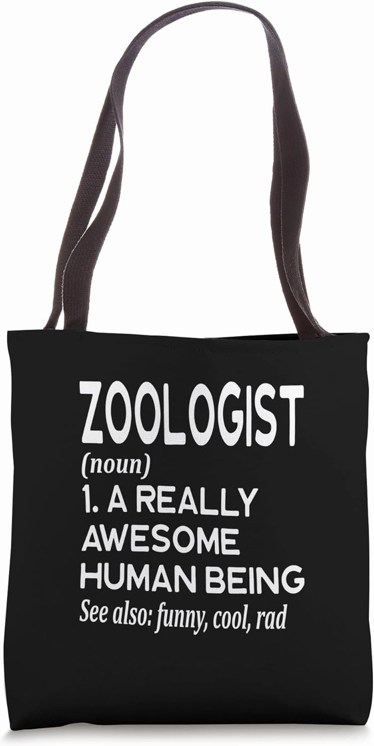 Zoologist Definition Funny Zoo Animal Tote Bag